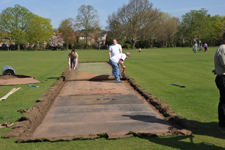 Fox Cub caught in Cricket nets